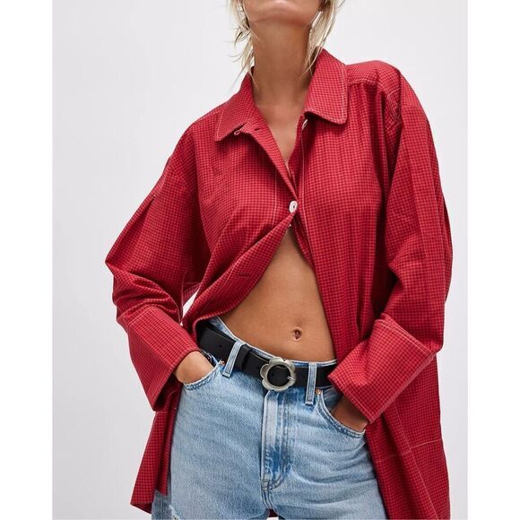 Free People Arlo Plaid Button Down - Picture 1 of 7